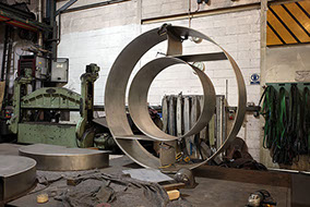 Formed aluminium for a sculpture